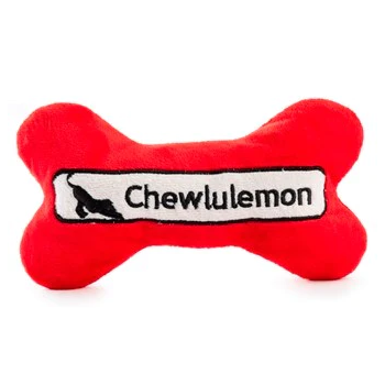 Haute Diggity Dog Black Monogram Chewy Vuiton Bone Squeaker Dog