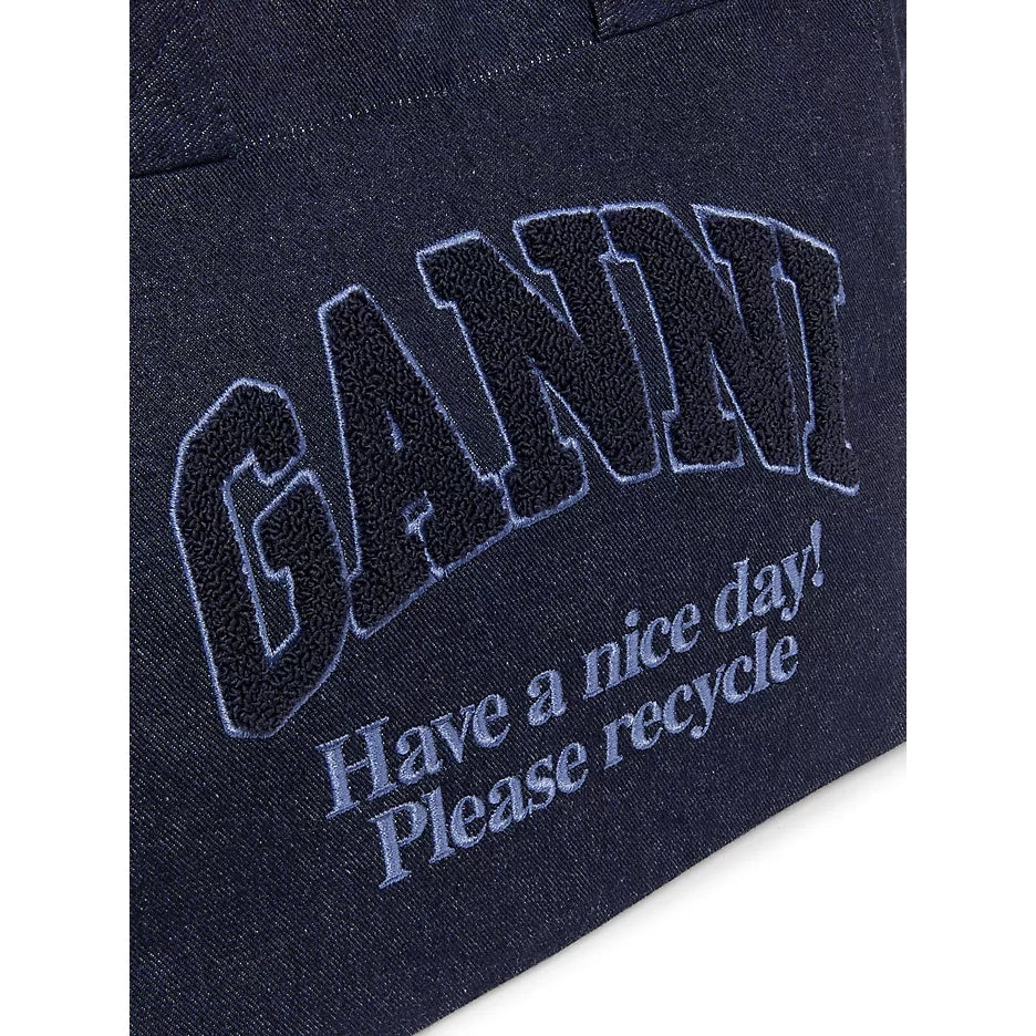 Dark Navy Oversized Canvas Tote Bag