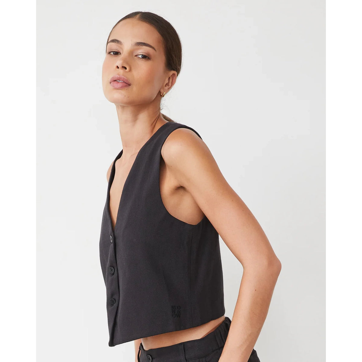 Soft Twill Relaxed Vest