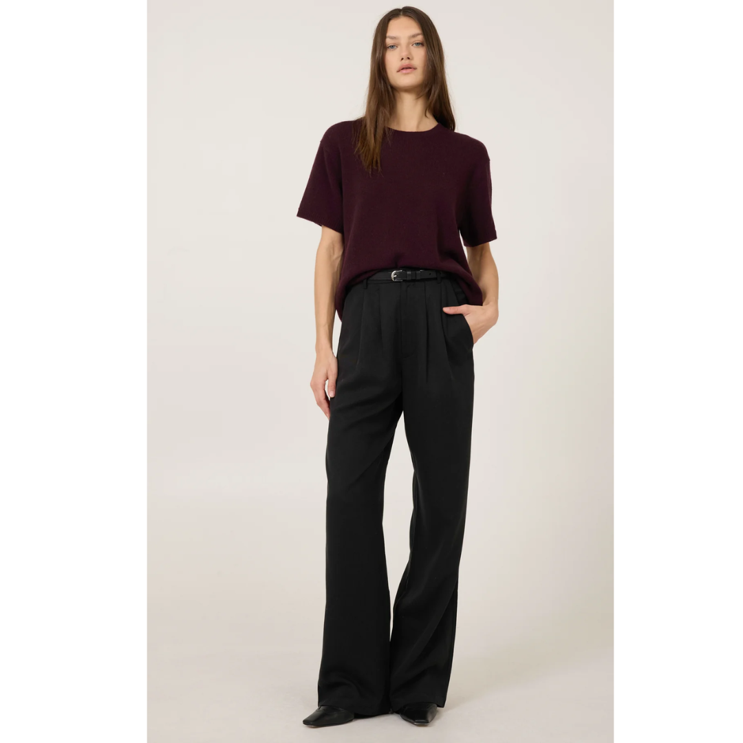 Sloane Cashmere T-Shirt - Syrah