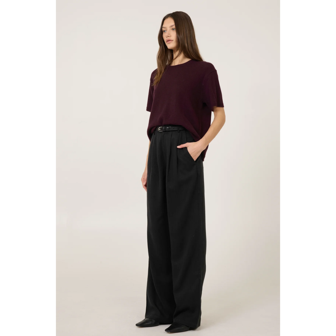 Sloane Cashmere T-Shirt - Syrah