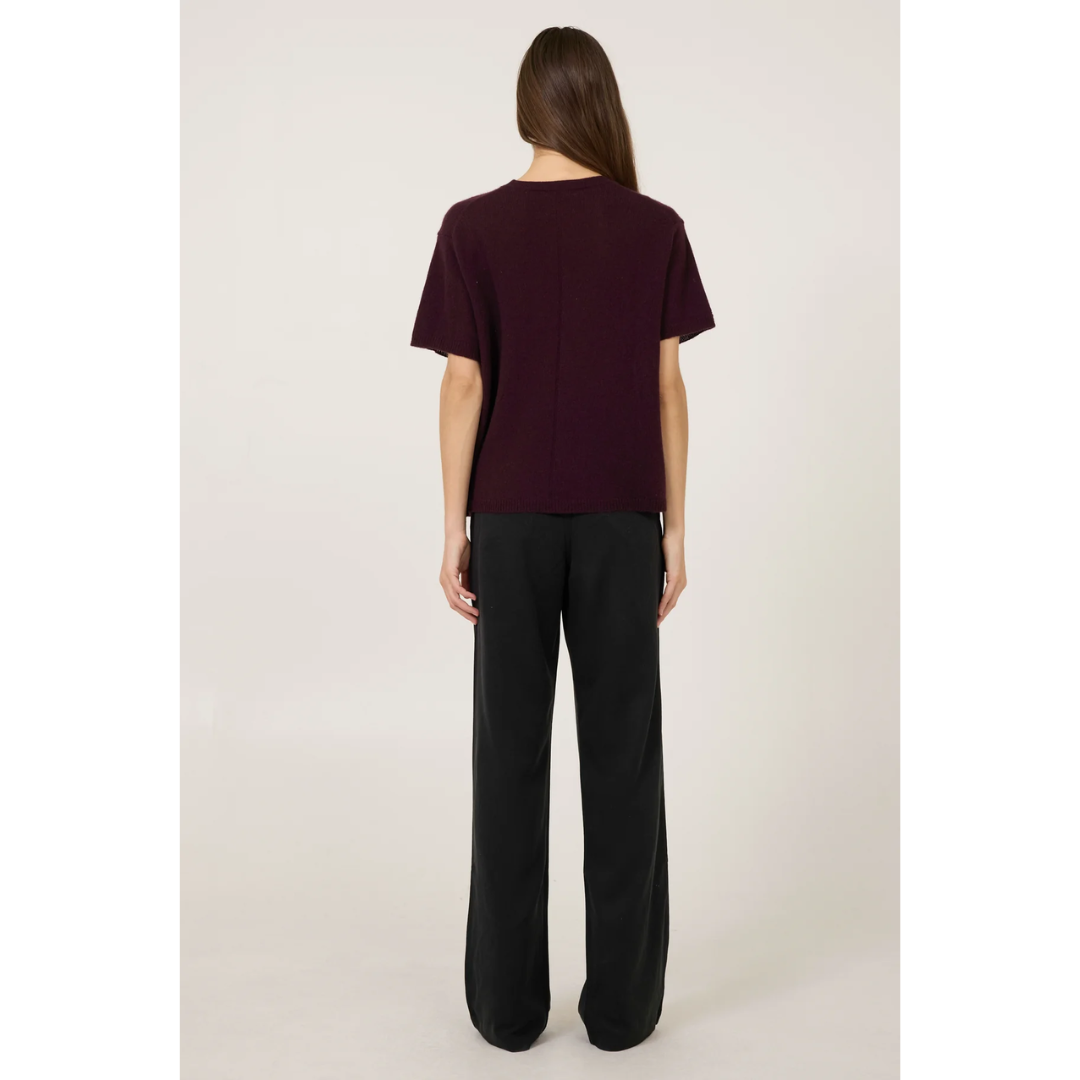 Sloane Cashmere T-Shirt - Syrah