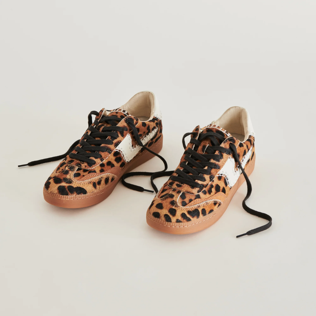 Notice Stitch Sneaker - DK Leopard Calf Hair