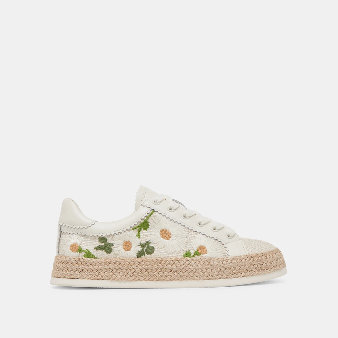 Azalia Sneaker - White Floral