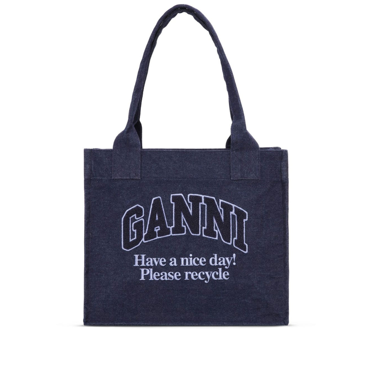 Dark Navy Large Canvas Tote Bag