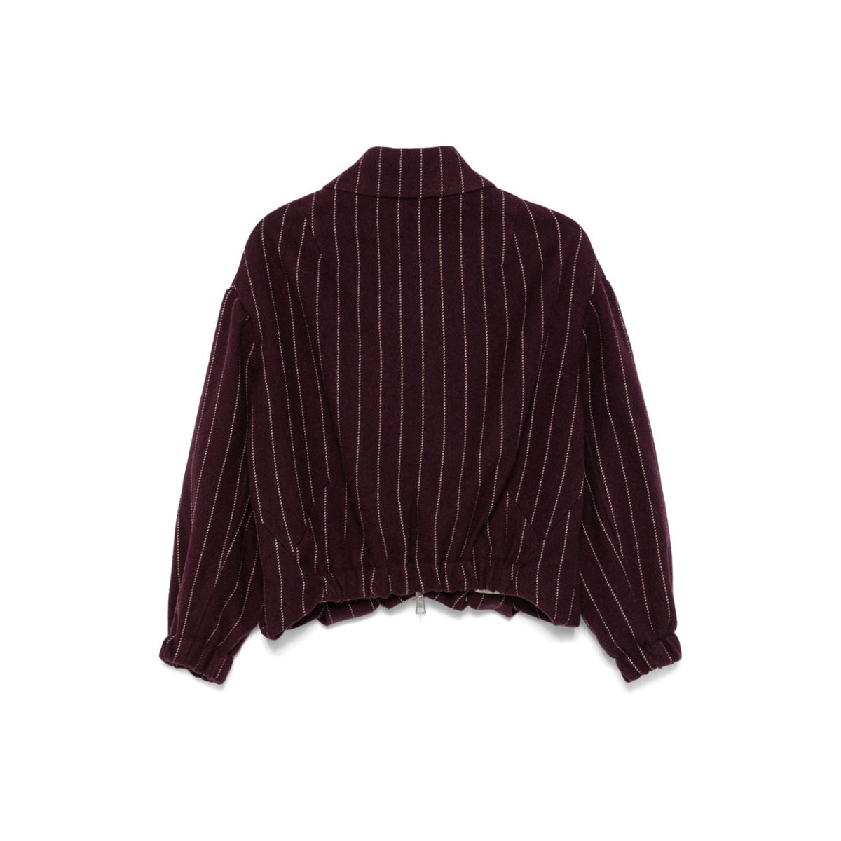 Pinstriped Bomber Jacket