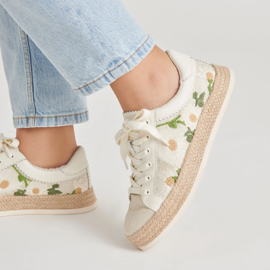 Azalia Sneaker - White Floral