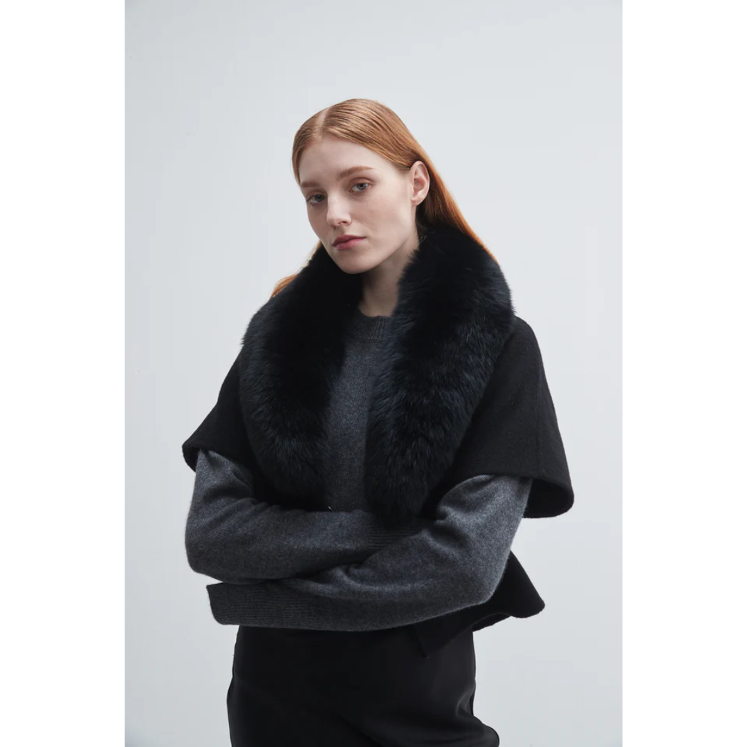 Short-sleeve Jacket with Fur