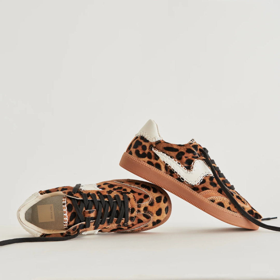 Notice Stitch Sneaker - DK Leopard Calf Hair