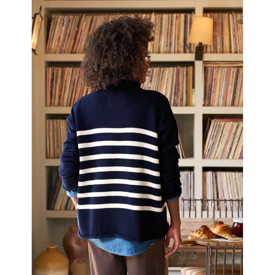 Monterey Sweater - Navy and Ivory