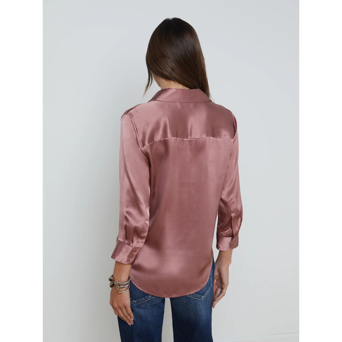 Dani Silk Blouse - Mauve Rose