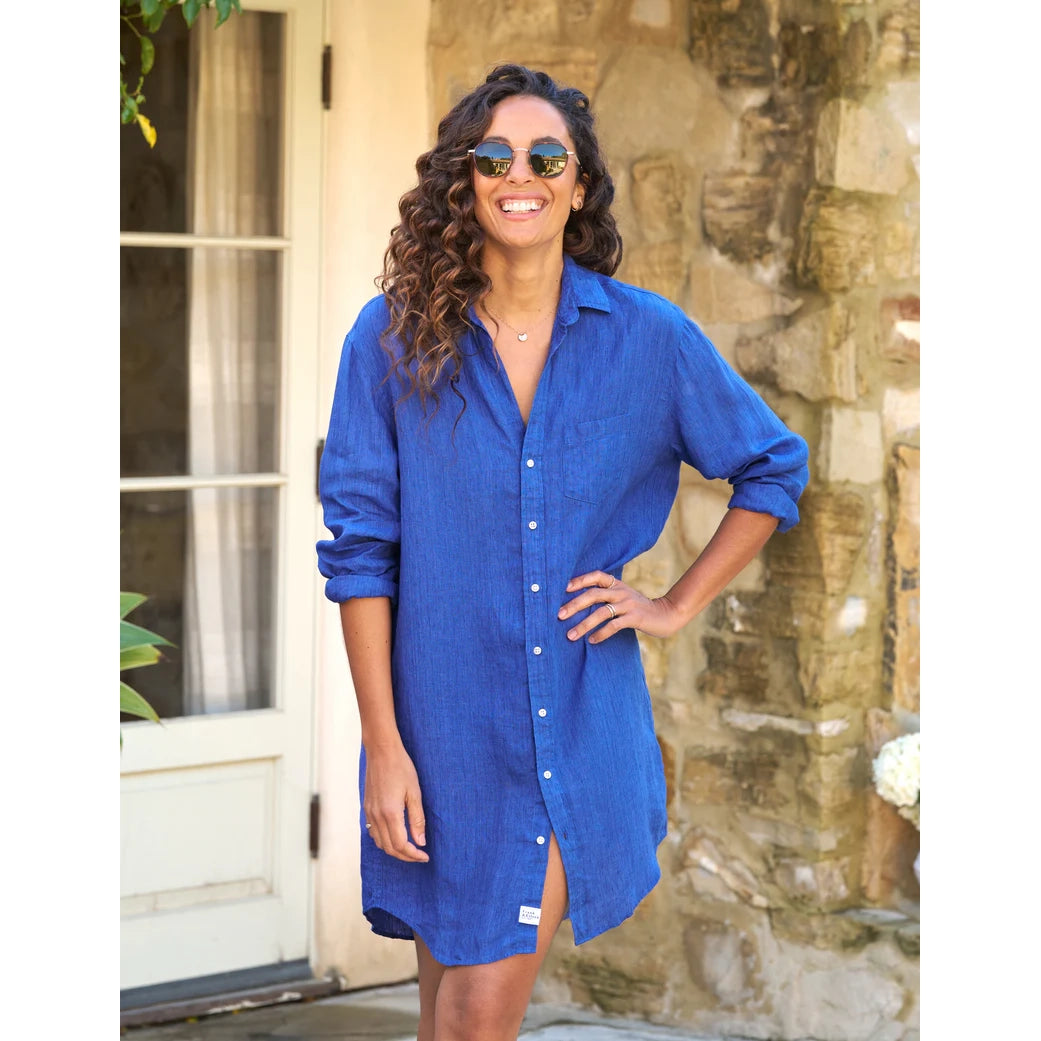Mary Shirtdress in Bright Blue