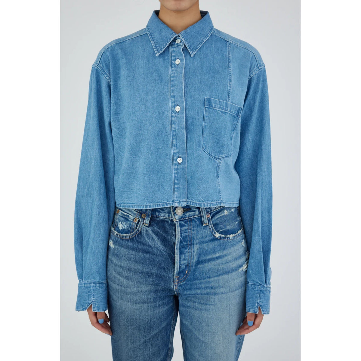 Lenfred Cropped Blocking Shirt