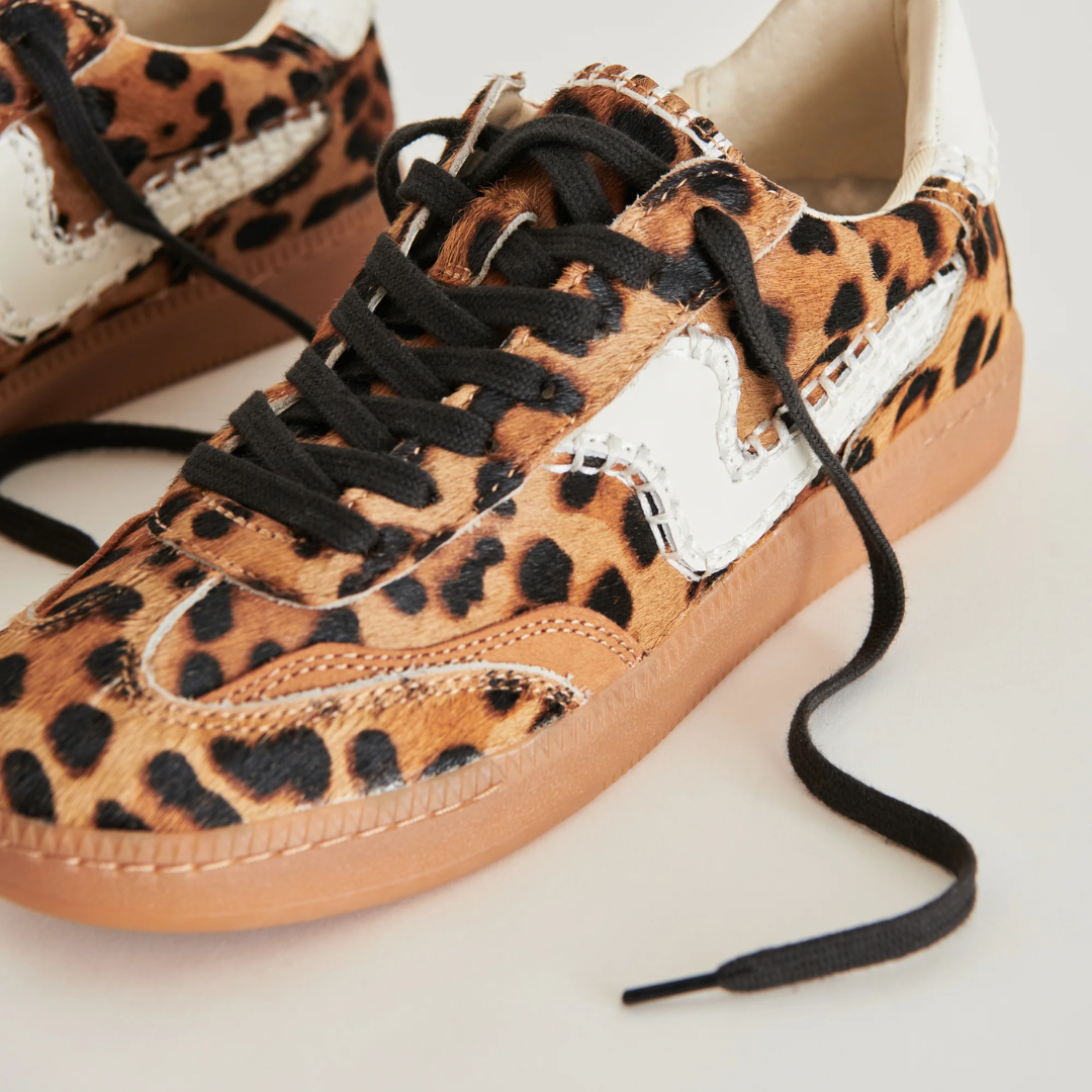 Notice Stitch Sneaker - DK Leopard Calf Hair