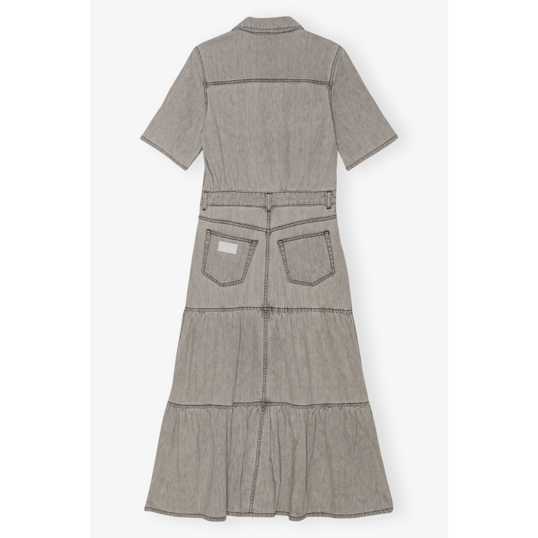 Grey Future Long Denim Dress