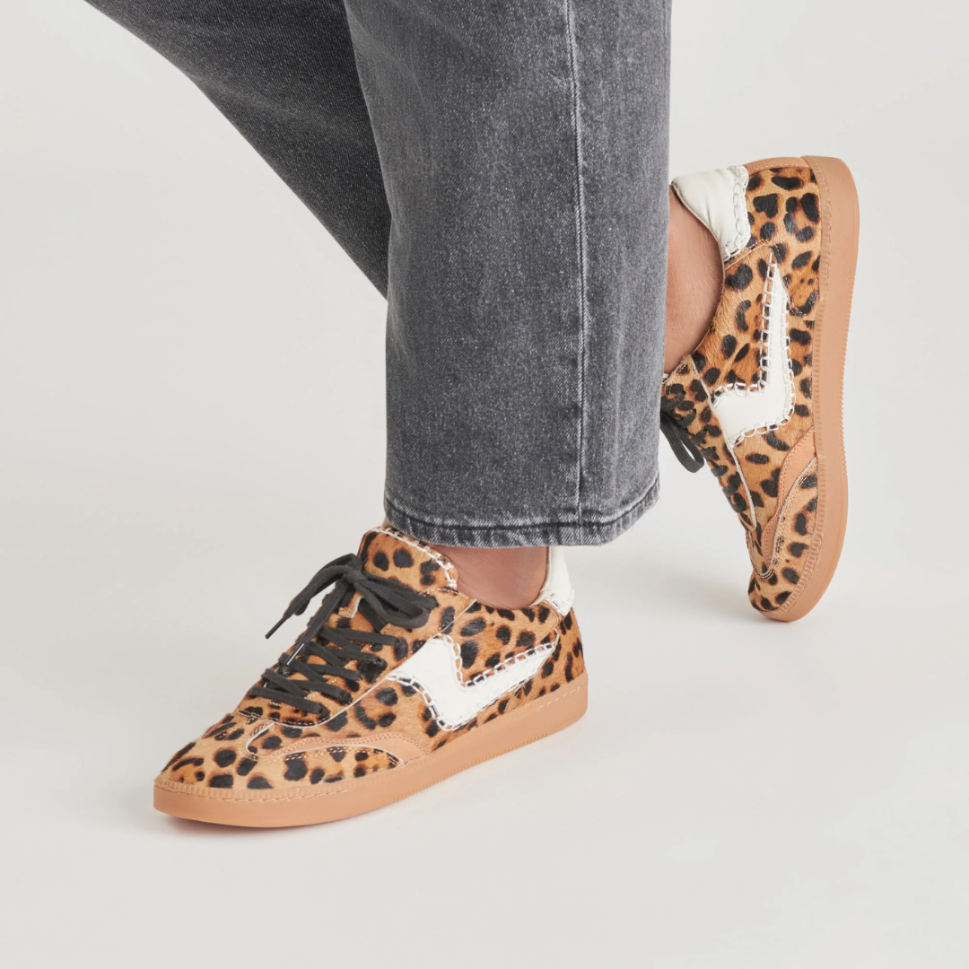 Notice Stitch Sneaker - DK Leopard Calf Hair