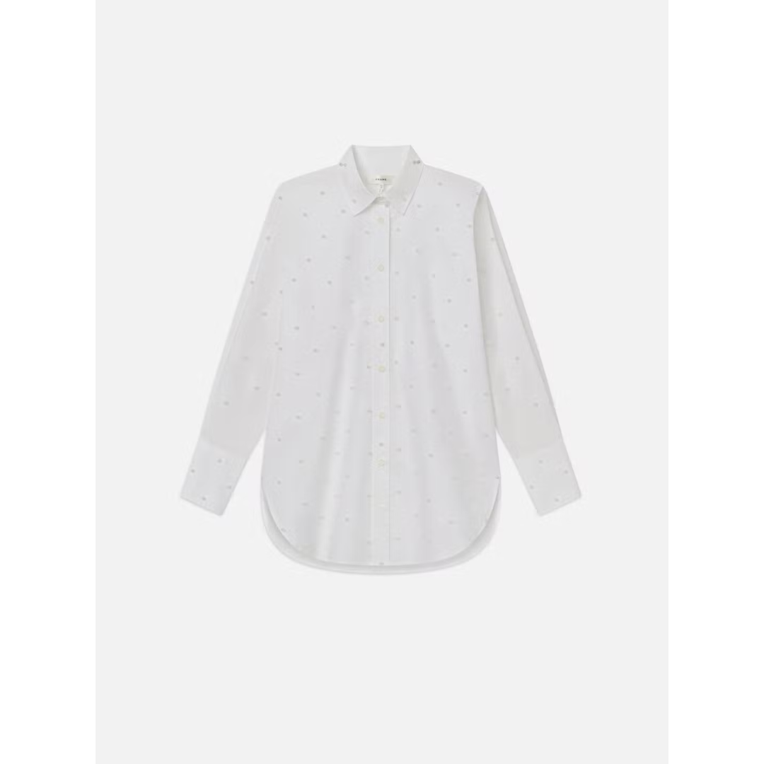 The Oversized Pearl Shirt - White