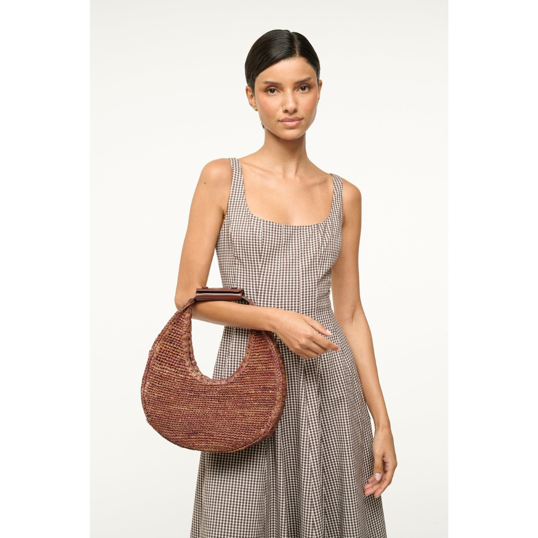 Moon Raffia Tote Bag