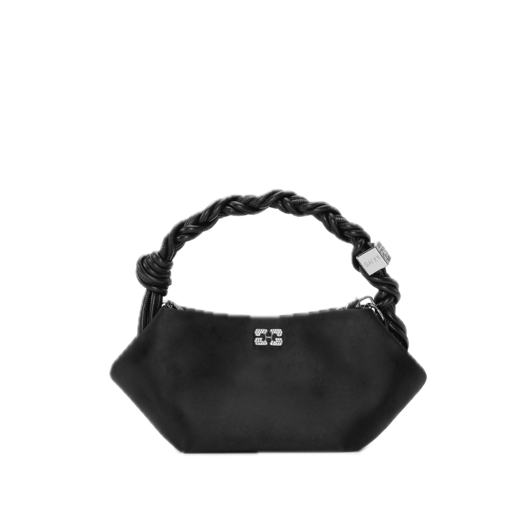 Black Satin Mini GANNI Bou Bag