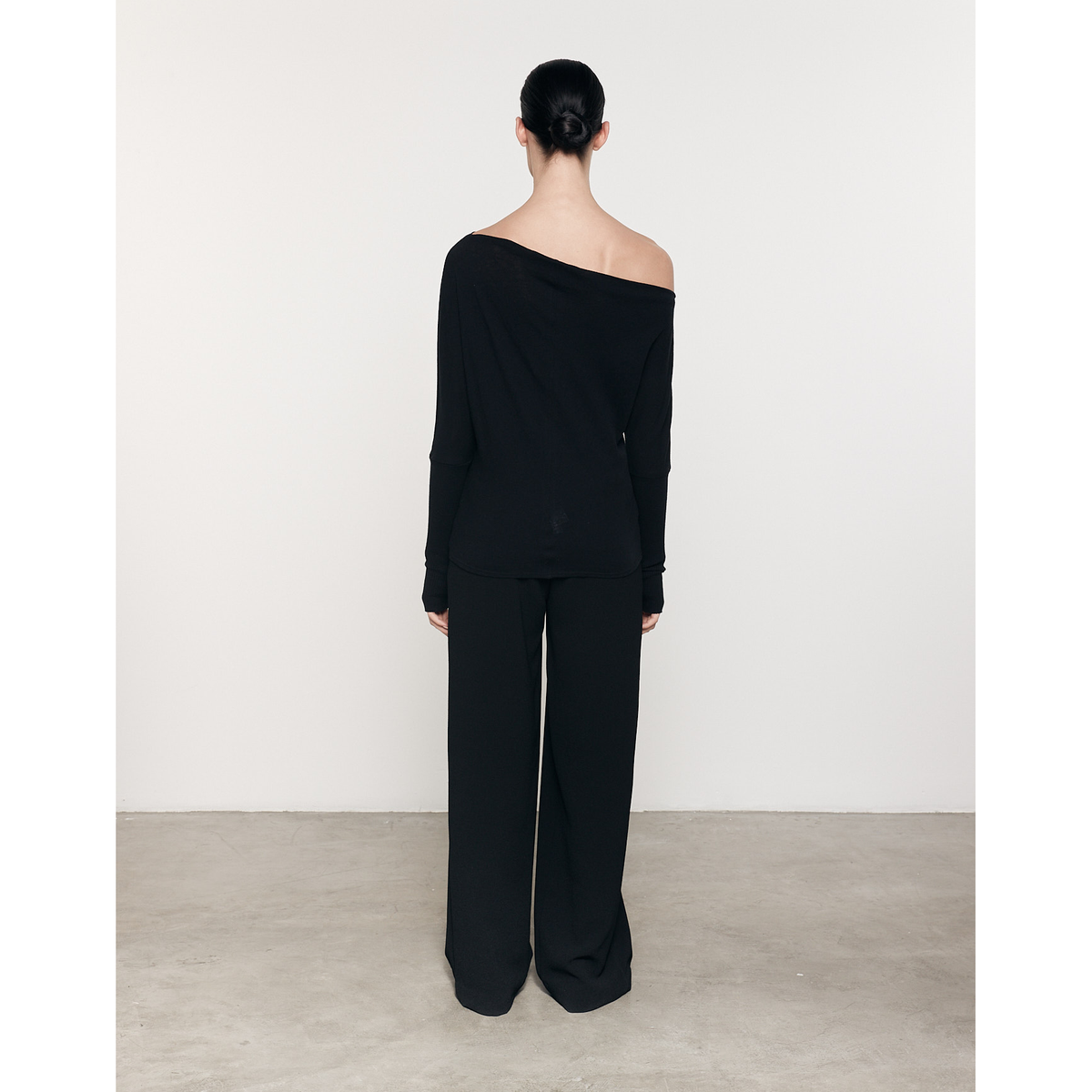 Cashmere Cuffed Off Shoulder L/S