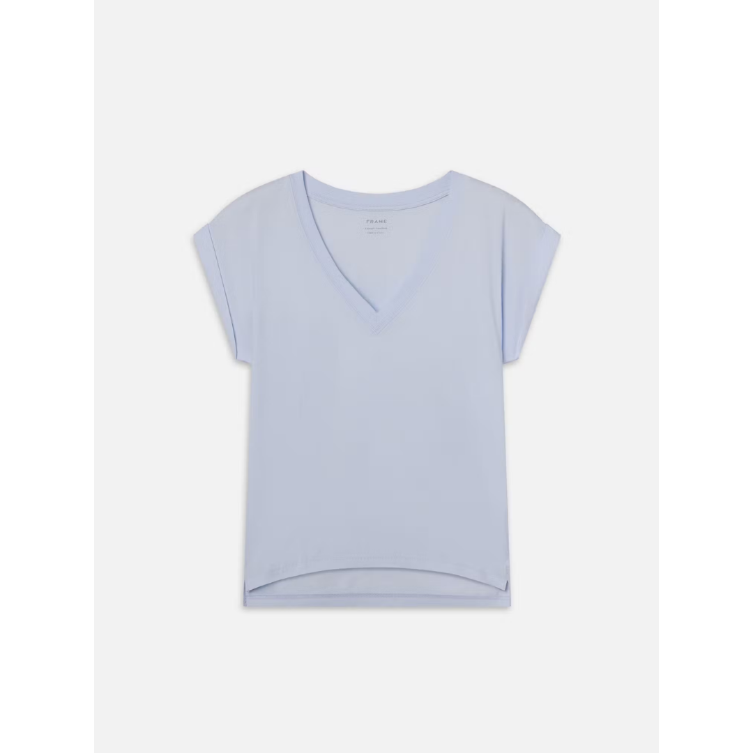 Easy V-Neck Tee - Light Chambray