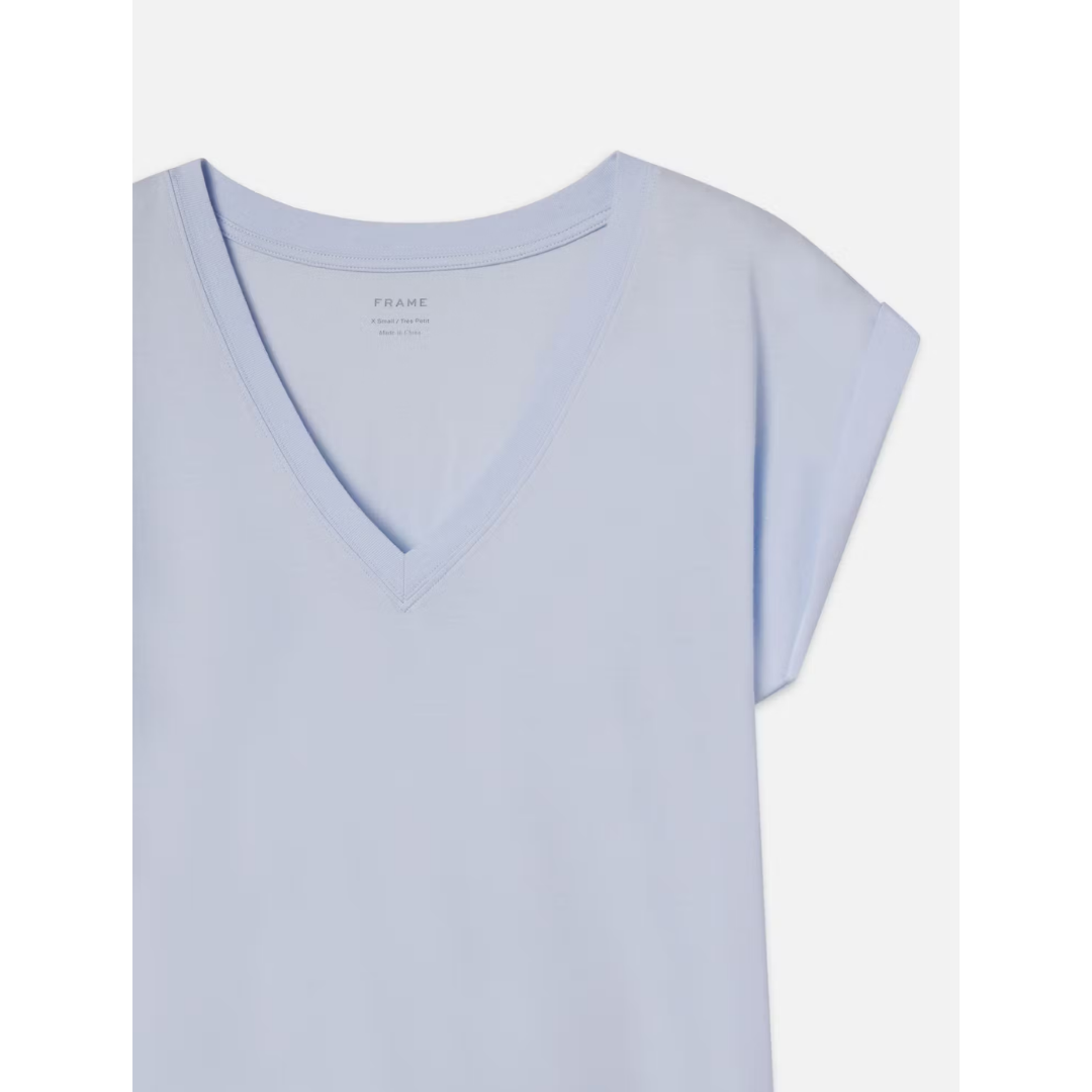 Easy V-Neck Tee - Light Chambray