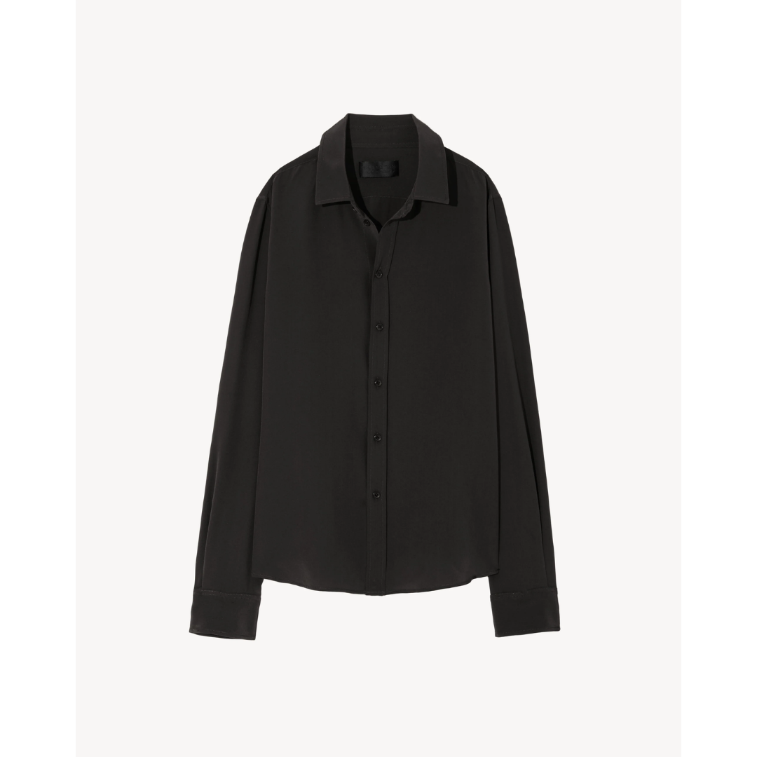 Gaia Silk Shirt - Black