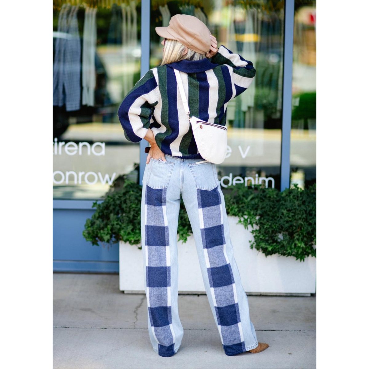 Navy Plaid Stripe Everyday in Vintage Blue