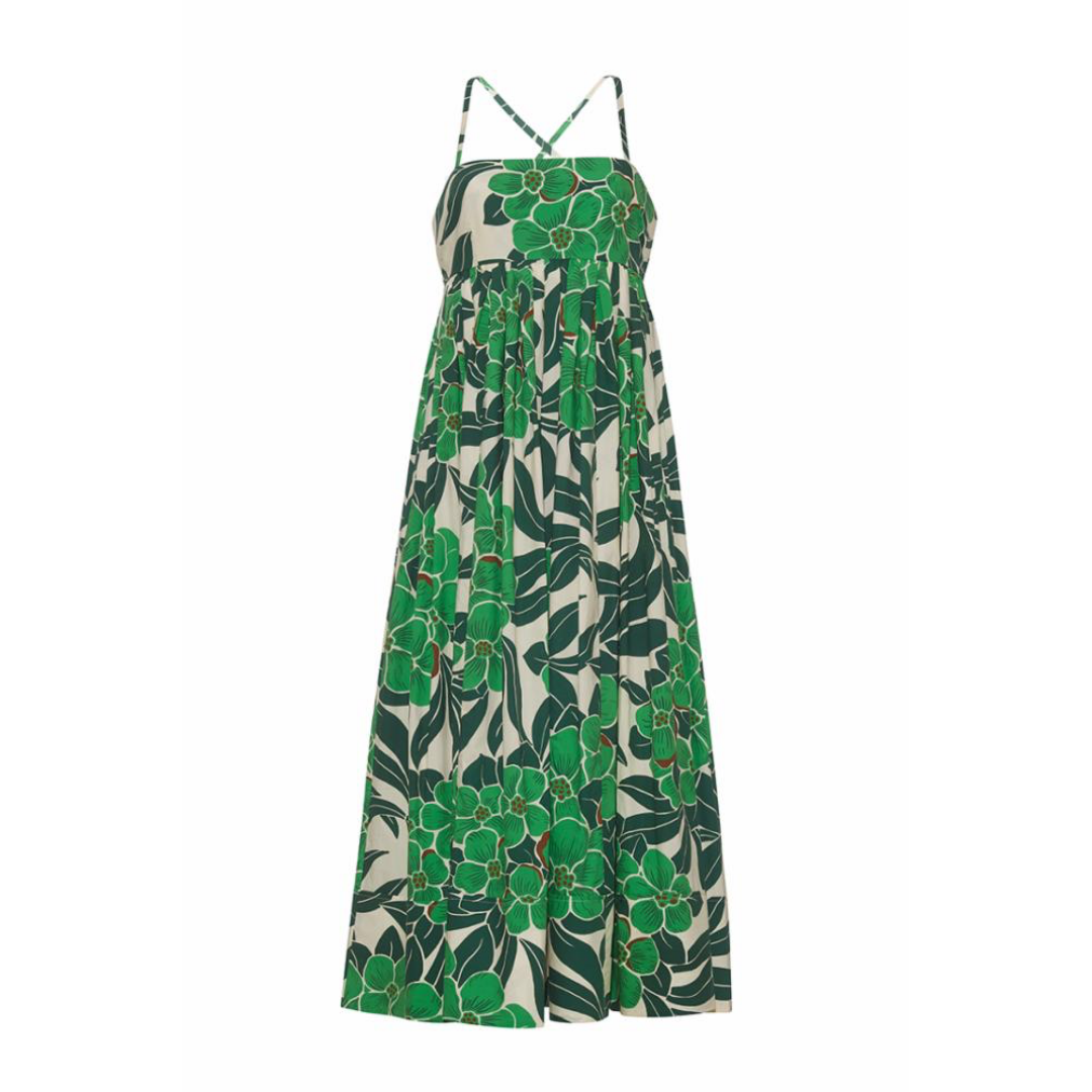 Leo Midi Dress - Palm Beach Green