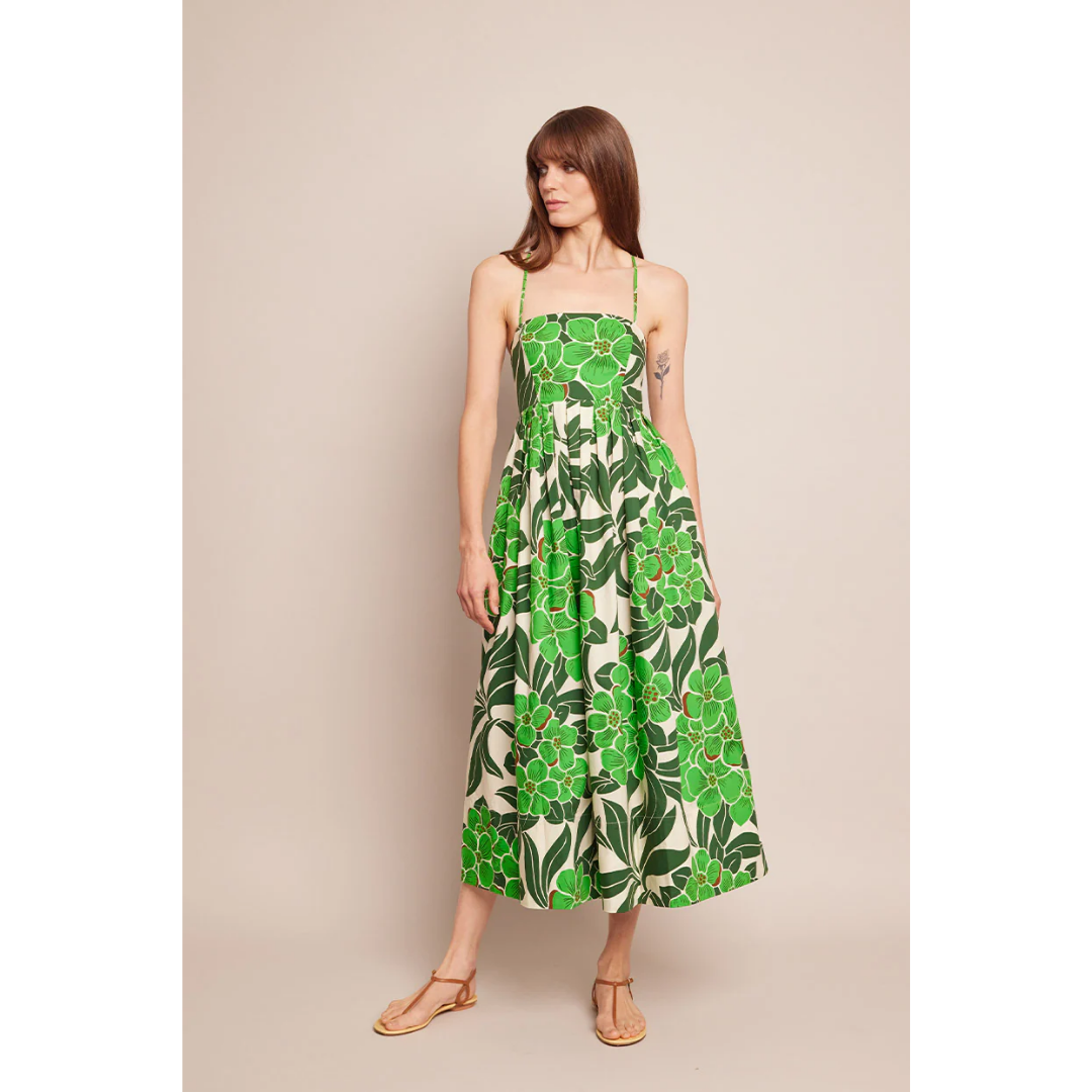 Leo Midi Dress - Palm Beach Green