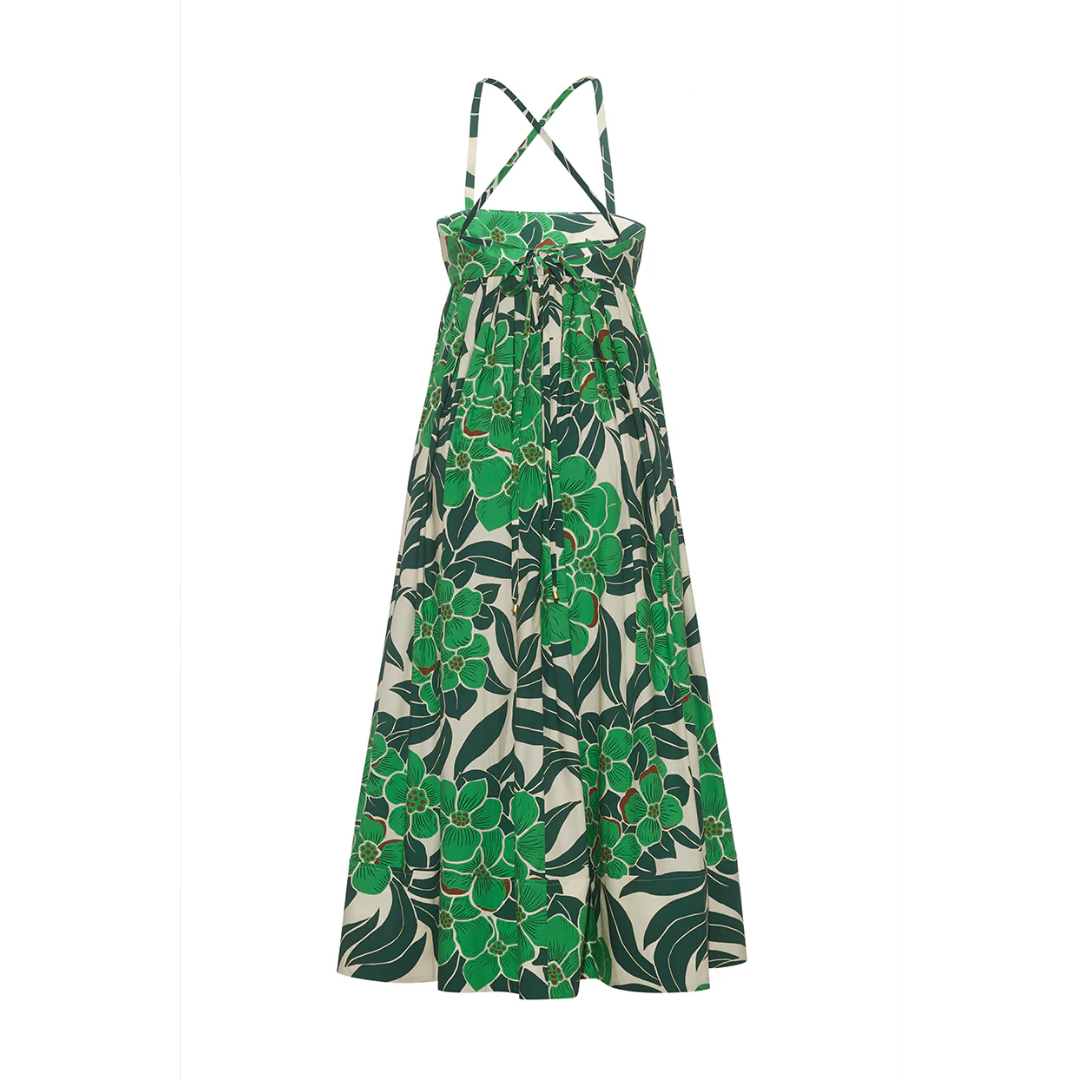 Leo Midi Dress - Palm Beach Green