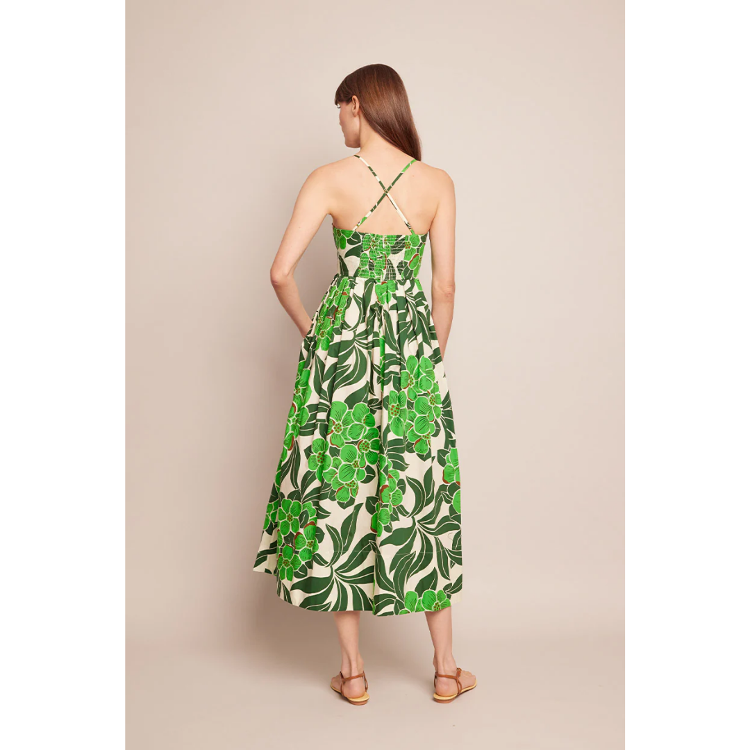 Leo Midi Dress - Palm Beach Green