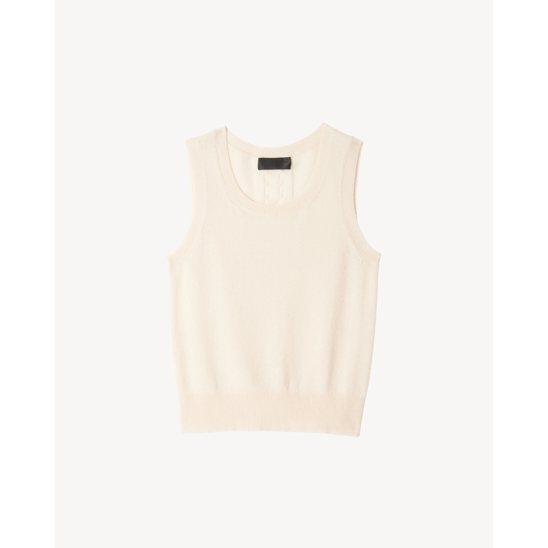 May Cashmere Tank - Ivory