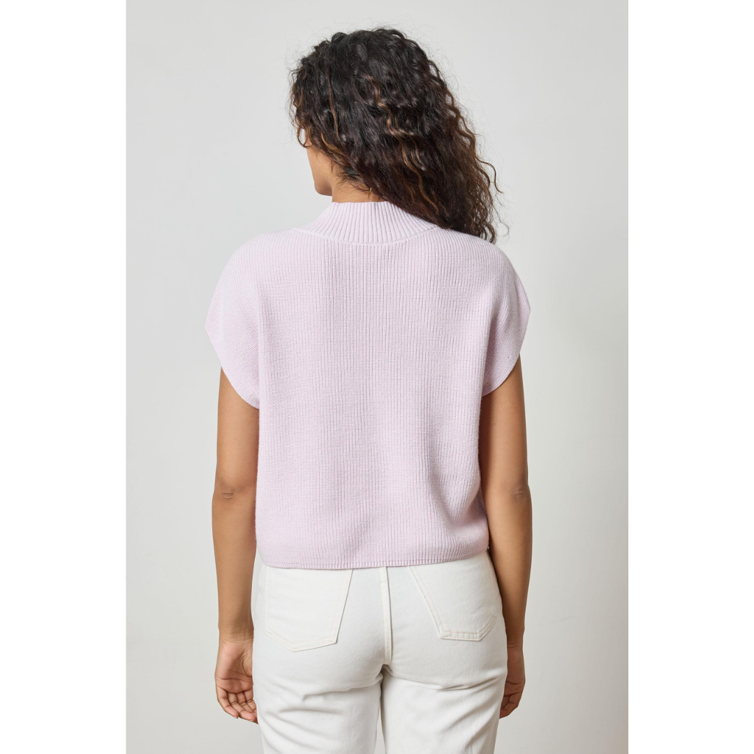 Wide Trim V-Neck Sweater