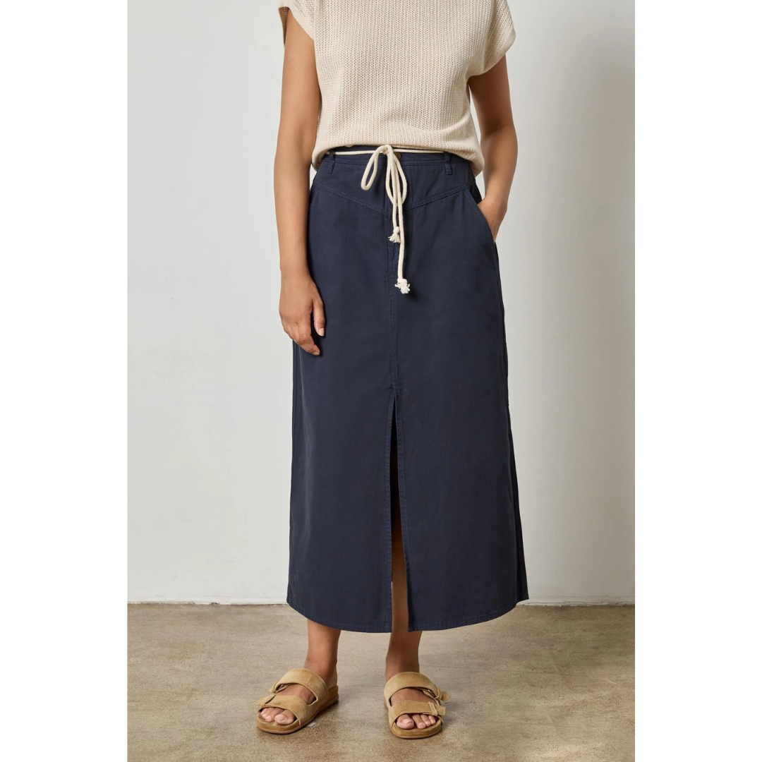 Yoke Waist Maxi Skirt