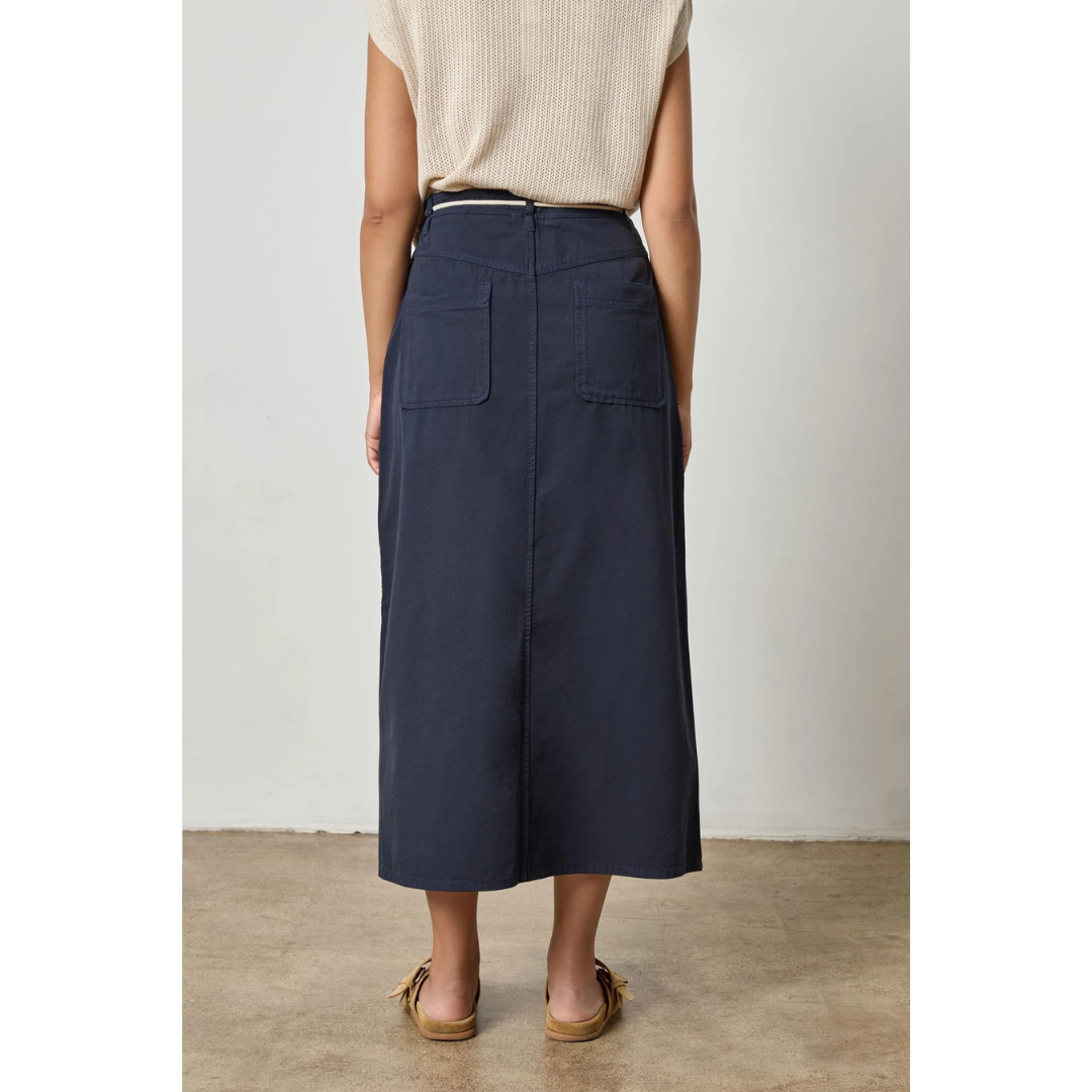 Yoke Waist Maxi Skirt