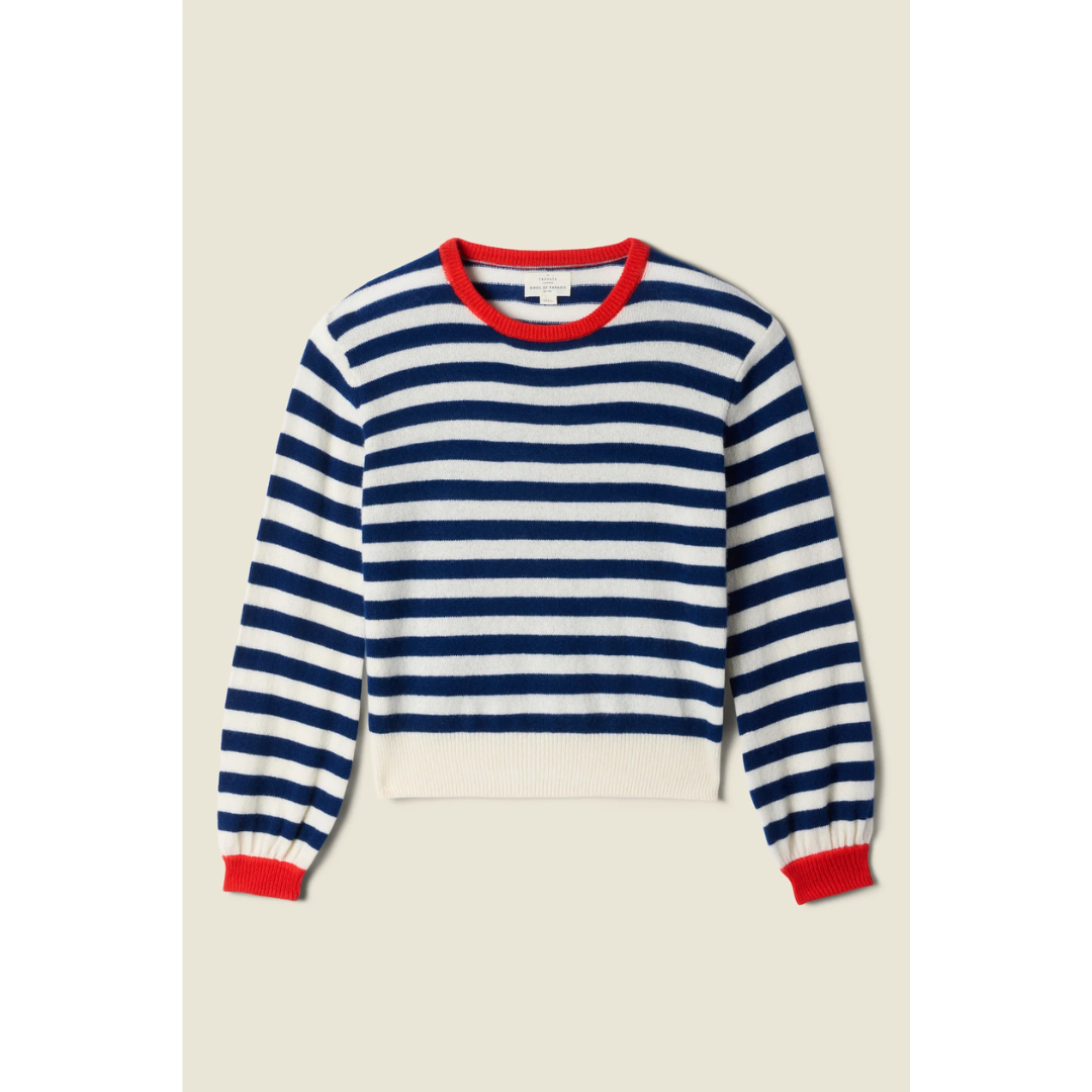 Ryann Sweater - Navy Stripe with Red