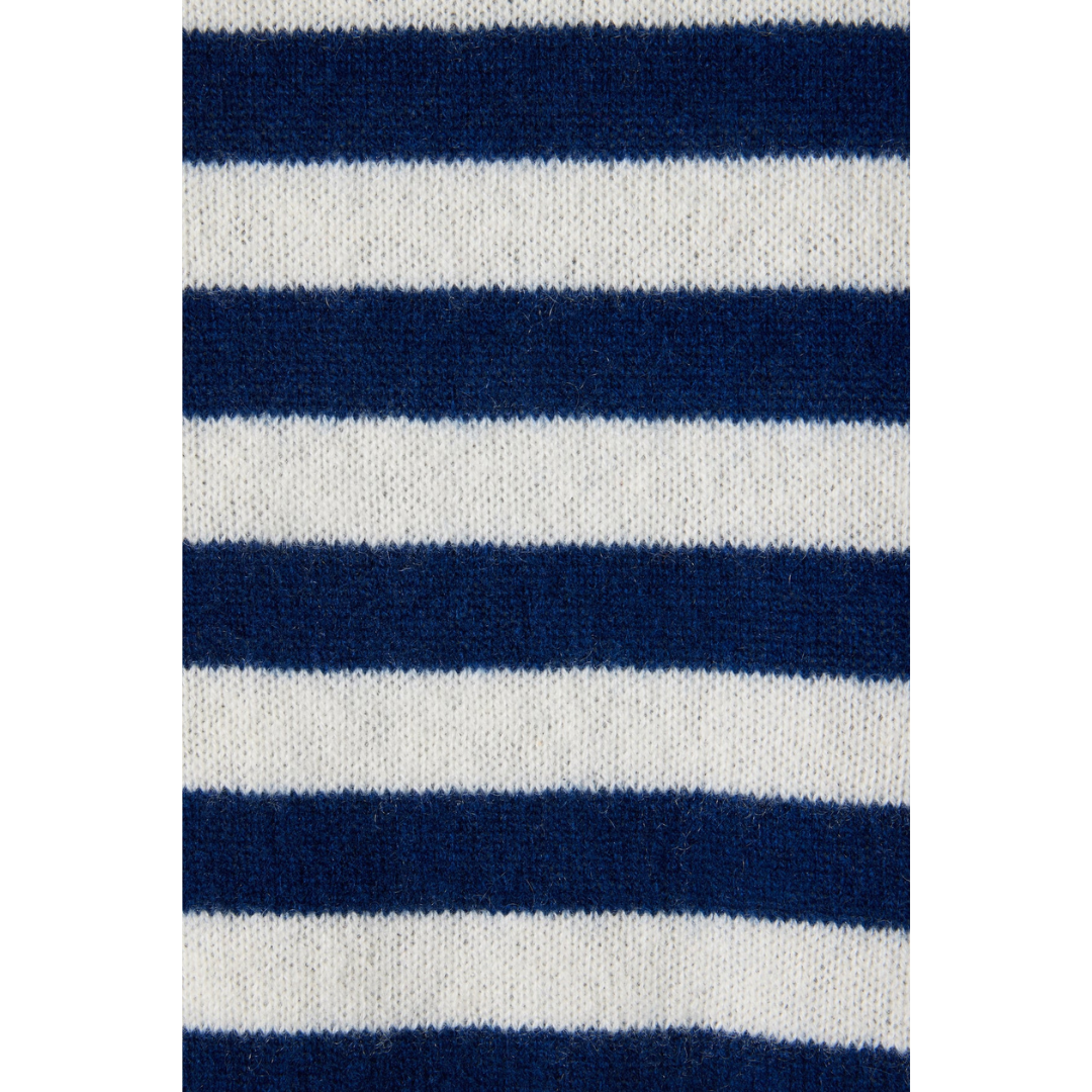 Ryann Sweater - Navy Stripe with Red