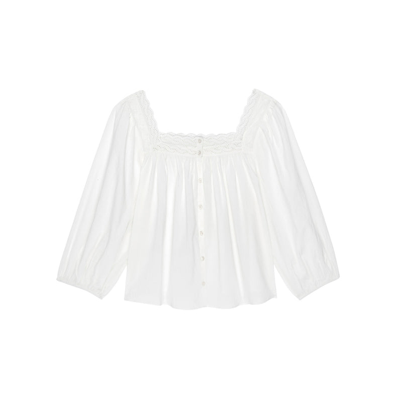 The Eyelet Button Sleep Top