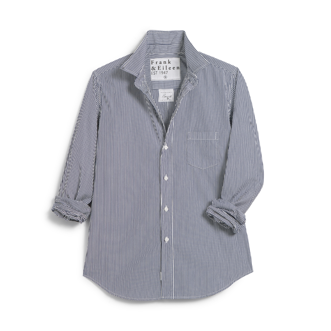 Barry Button-Up - Navy Stripe