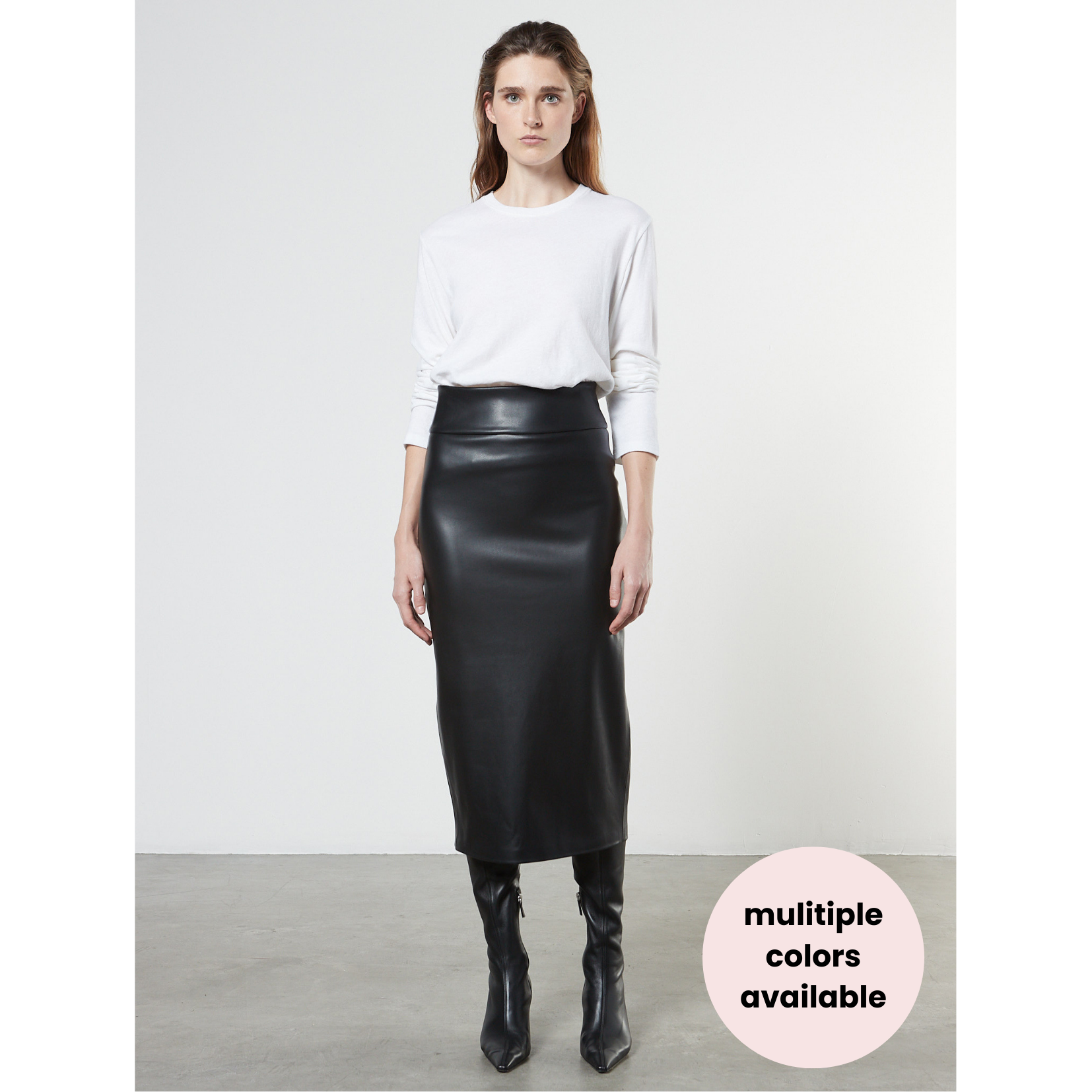 Leather pencil clearance skirt midi