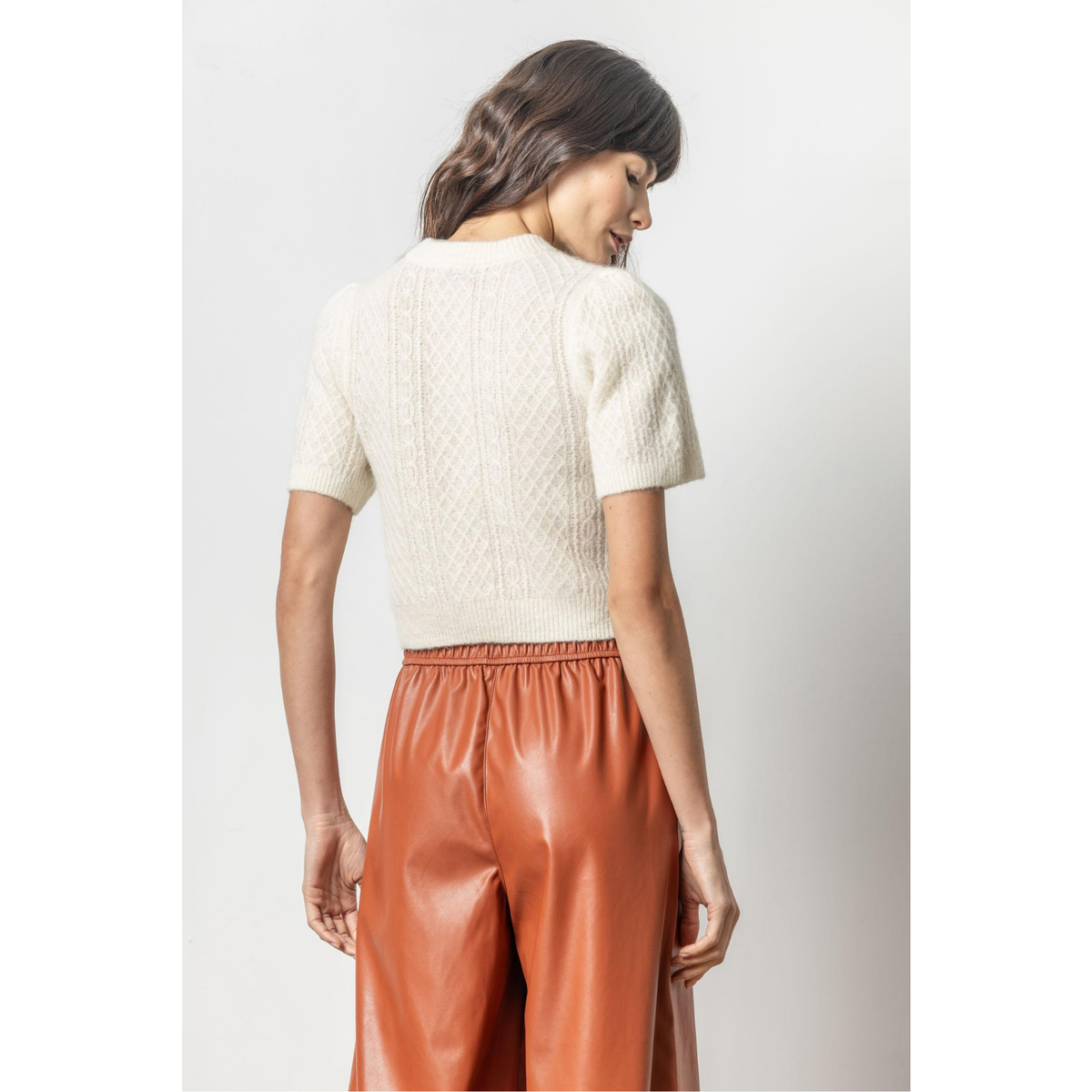 Cropped Cable Sweater