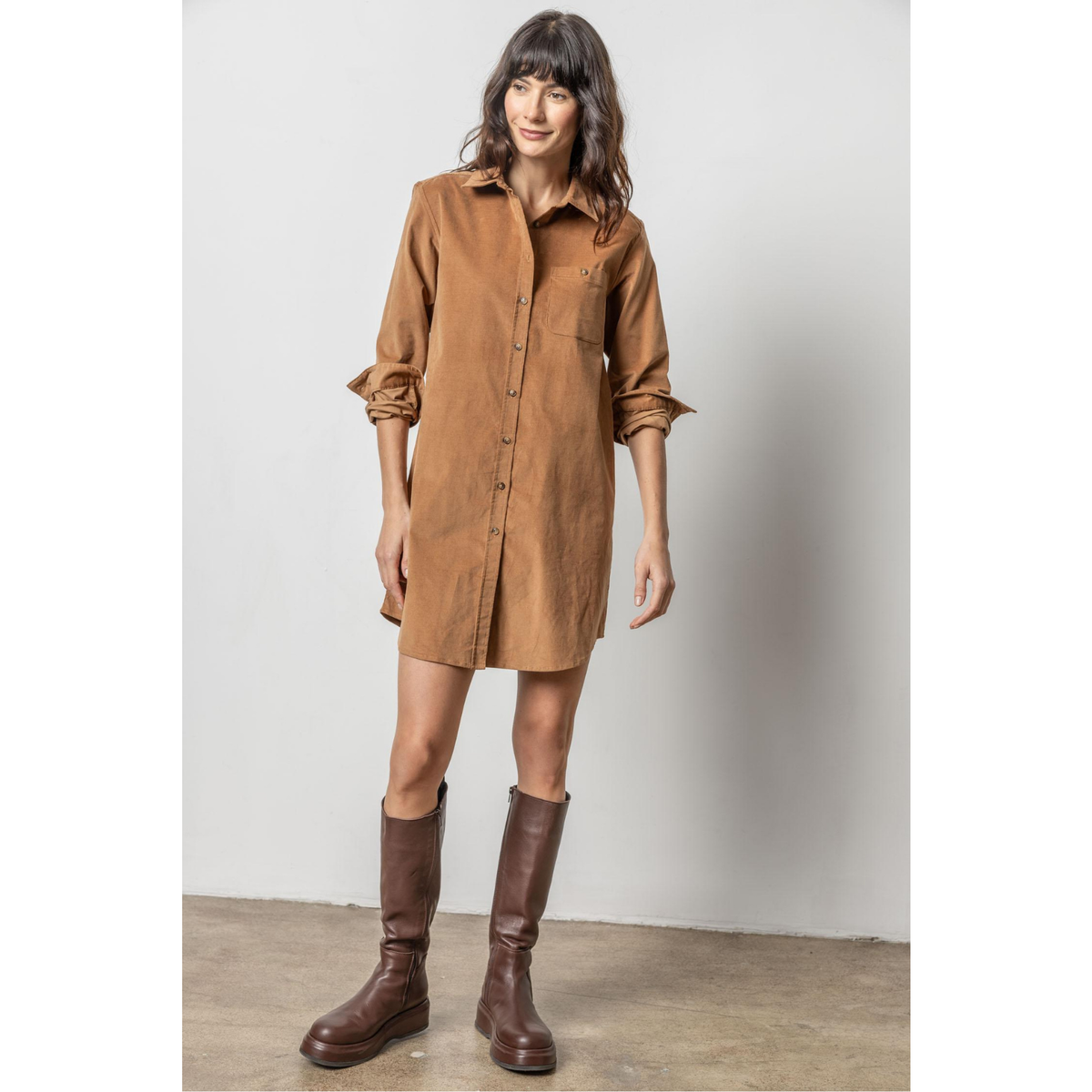 Corduroy Shirt Dress